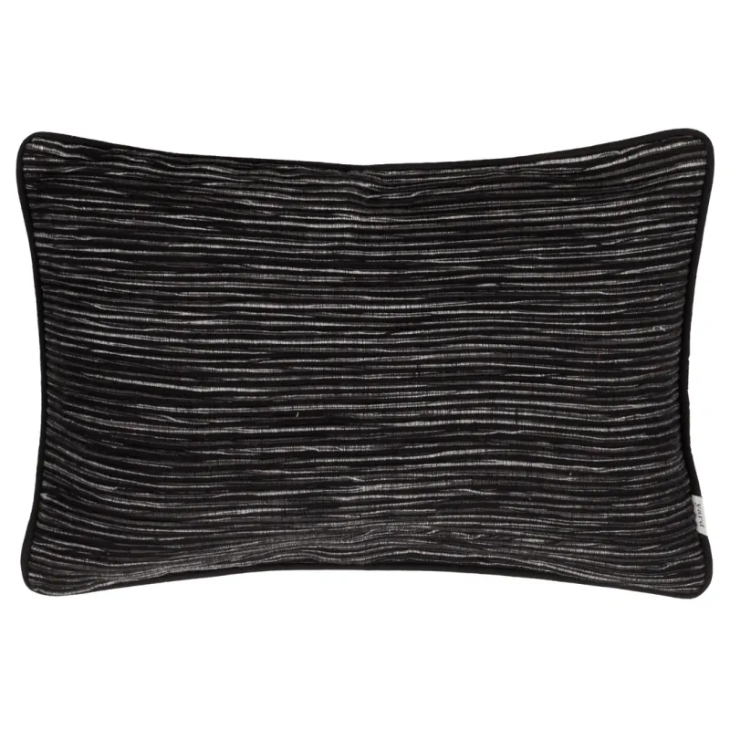 Cove Ribbed Cushion Black