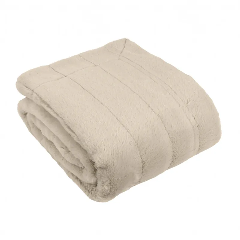 Empress Faux Fur Throw Oatmeal 2 Sizes