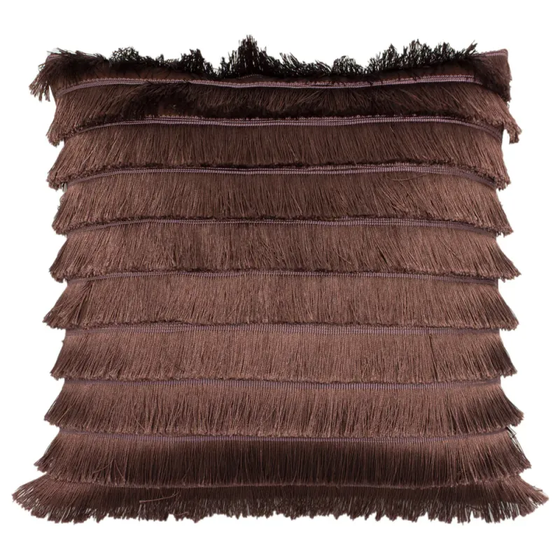 Flicker Fringed Cushion Rose