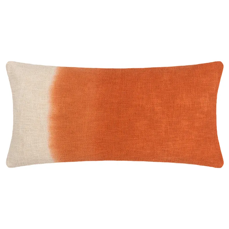 Mizu Rectangular Dip Dye Cushion Amber