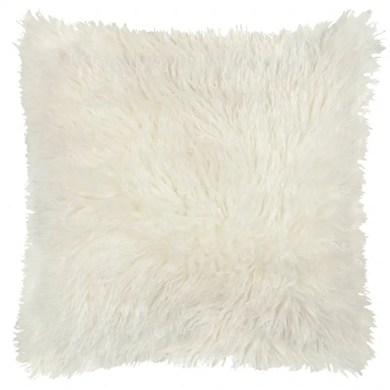Rowan Faux Fur Cushion Ecru