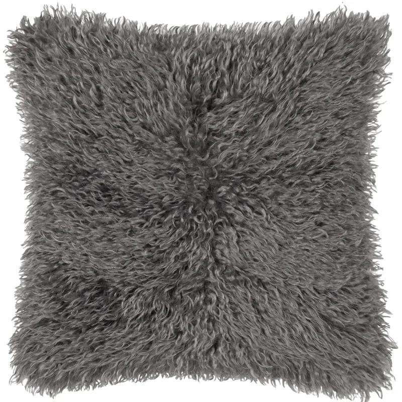 Rowan Faux Fur Cushion Taupe