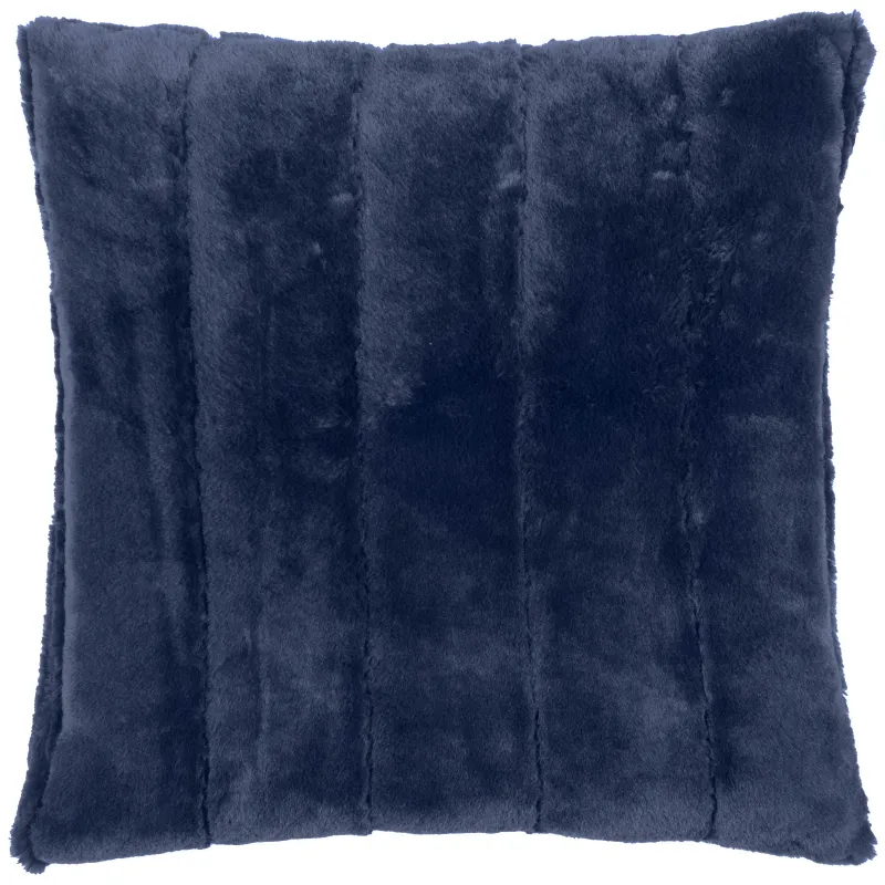Empress Faux Fur Cushion 45 x 45 Navy