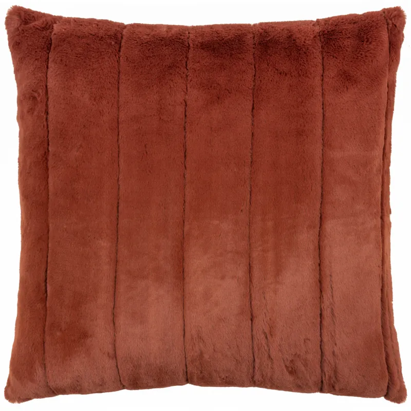 Empress Faux Fur Cushion 55 x 55 Rust