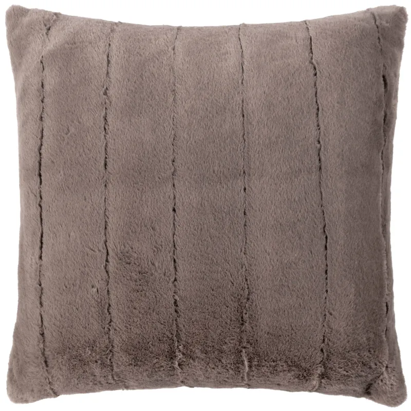 Empress Faux Fur Cushion 55 x 55 Taupe