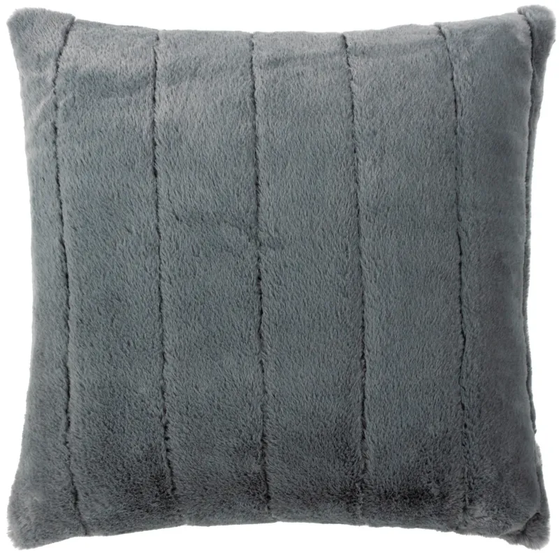 Empress Faux Fur Cushion 55 x 55 Charcoal