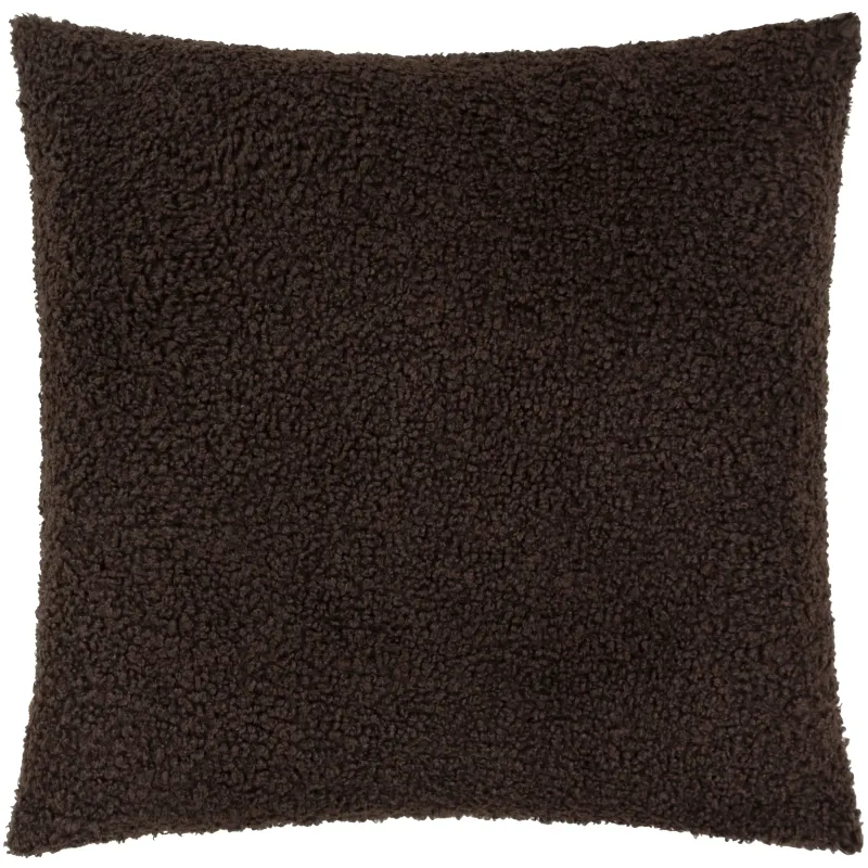 Cabu Textured Boucle Cushion Storm Chocolate 45 x 45