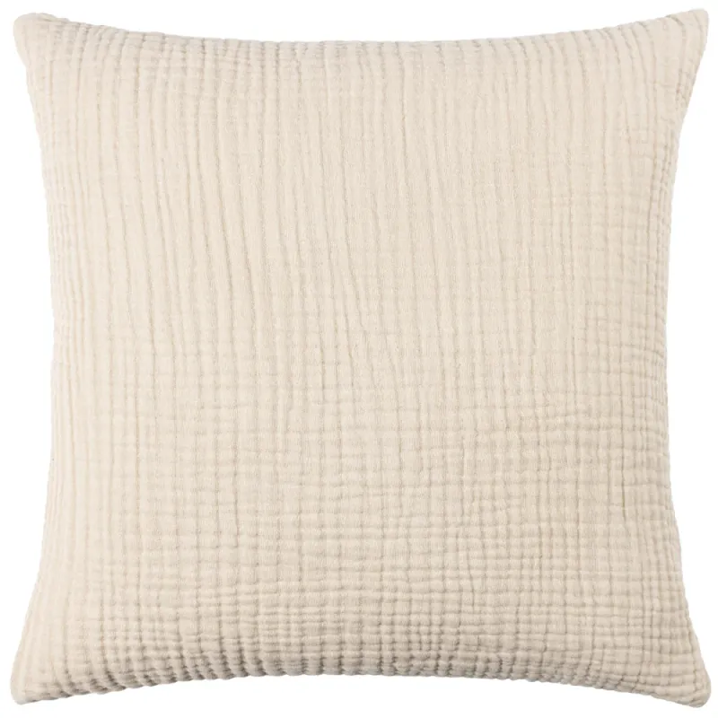 Lark Muslin Crinkle Cotton Cushion Natural
