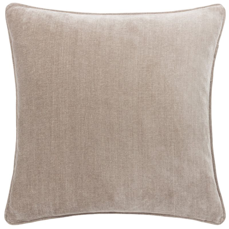 Heavy Chenille Piped Cushion Greige