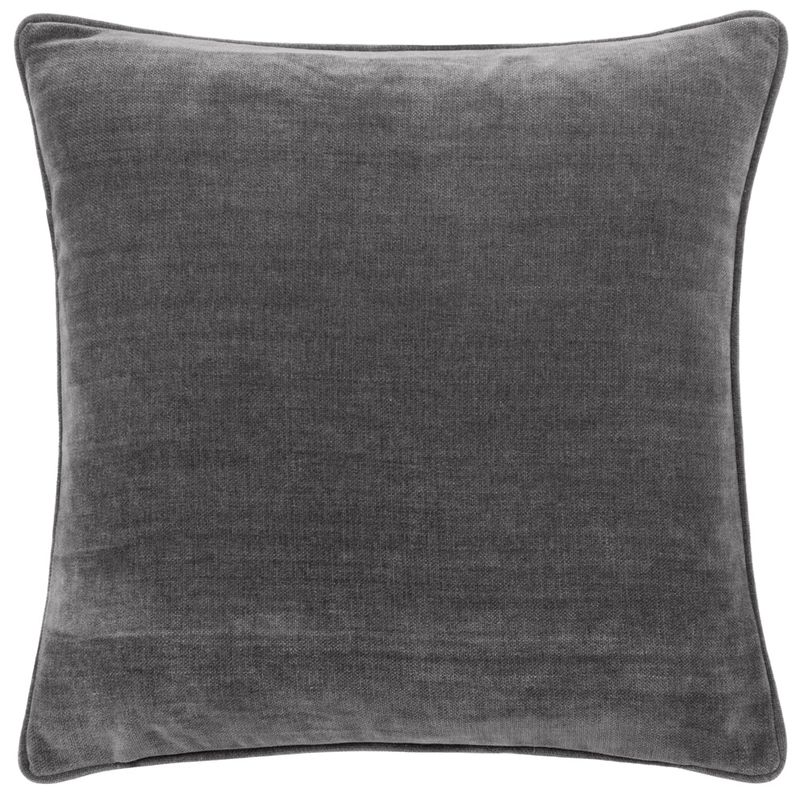 Heavy Chenille Piped Cushion Charcoal