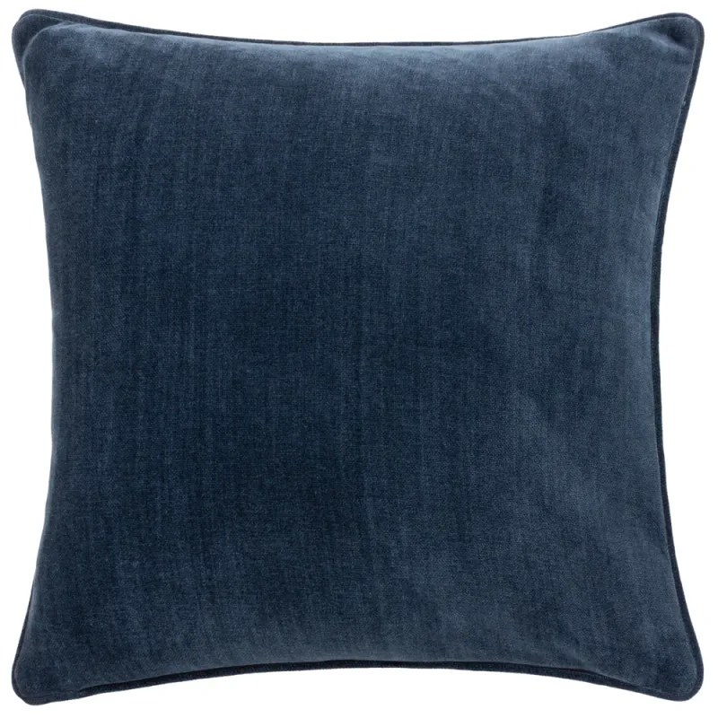 Heavy Chenille Piped Cushion Navy