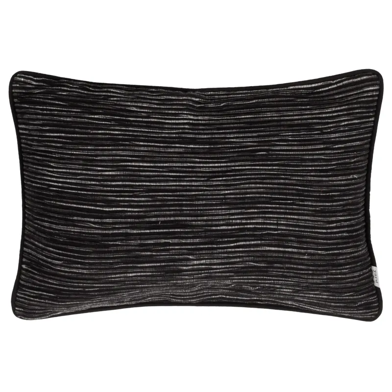 Cove Ribbed Cushion Black