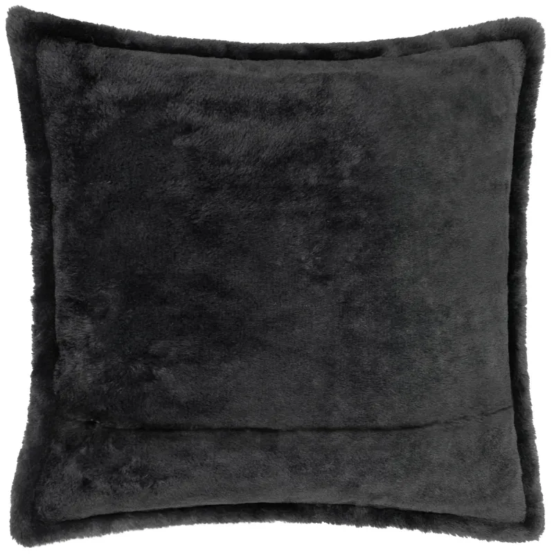 Kallu Faux Fur Cushion Black 55 x 55