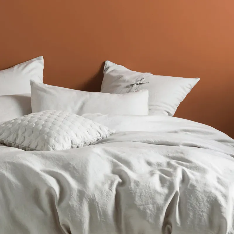 Nimes Linen Duvet Cover Set Grey