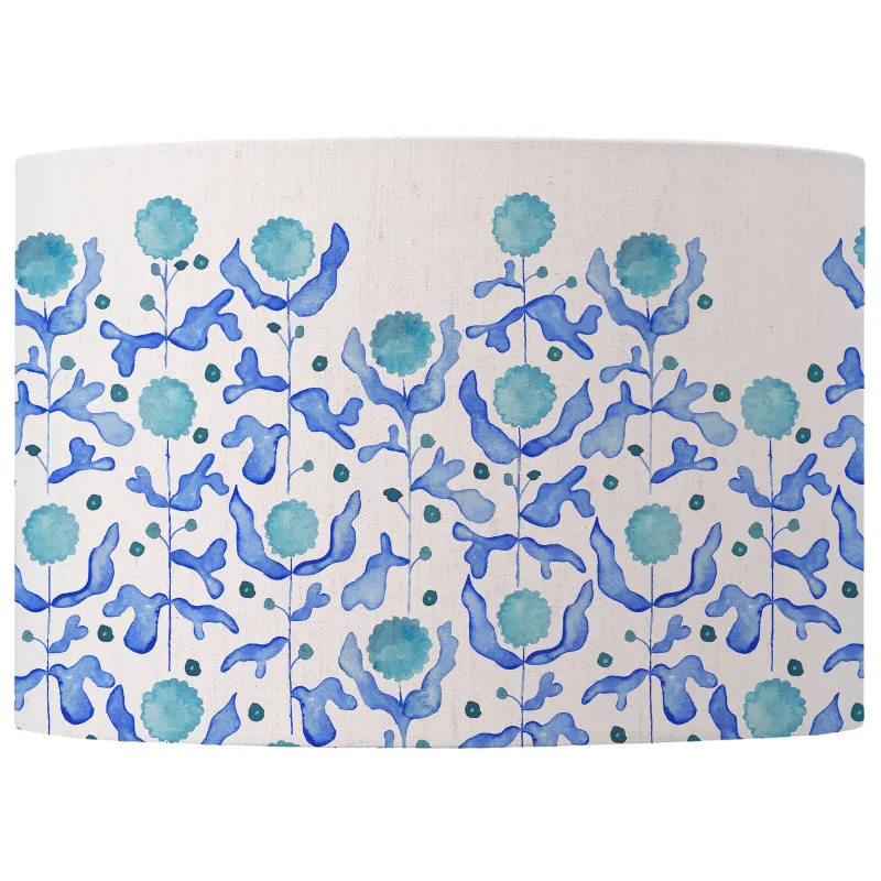 Mariani Eva Printed Lamp Shade Cobalt