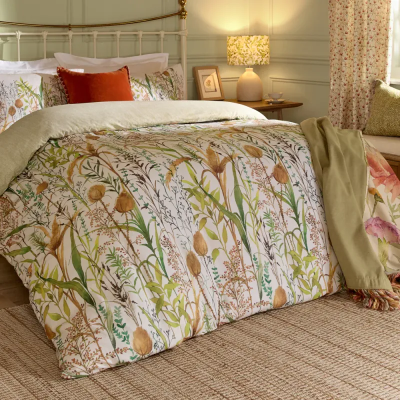 Lydiard 100% Cotton Reversible Duvet Cover Set Multicolour