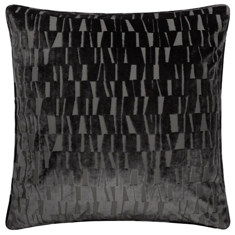 Manhattan Velvet Cushion Charcoal