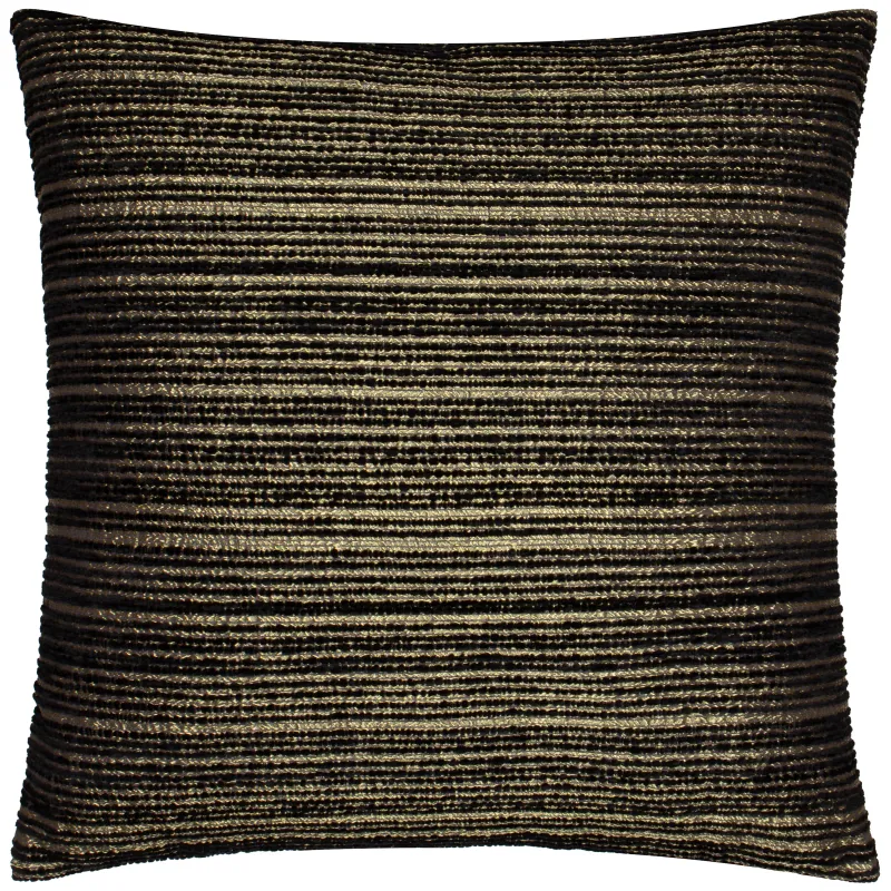 Jupiter Chenille Jacquard Cushion Black/Gold