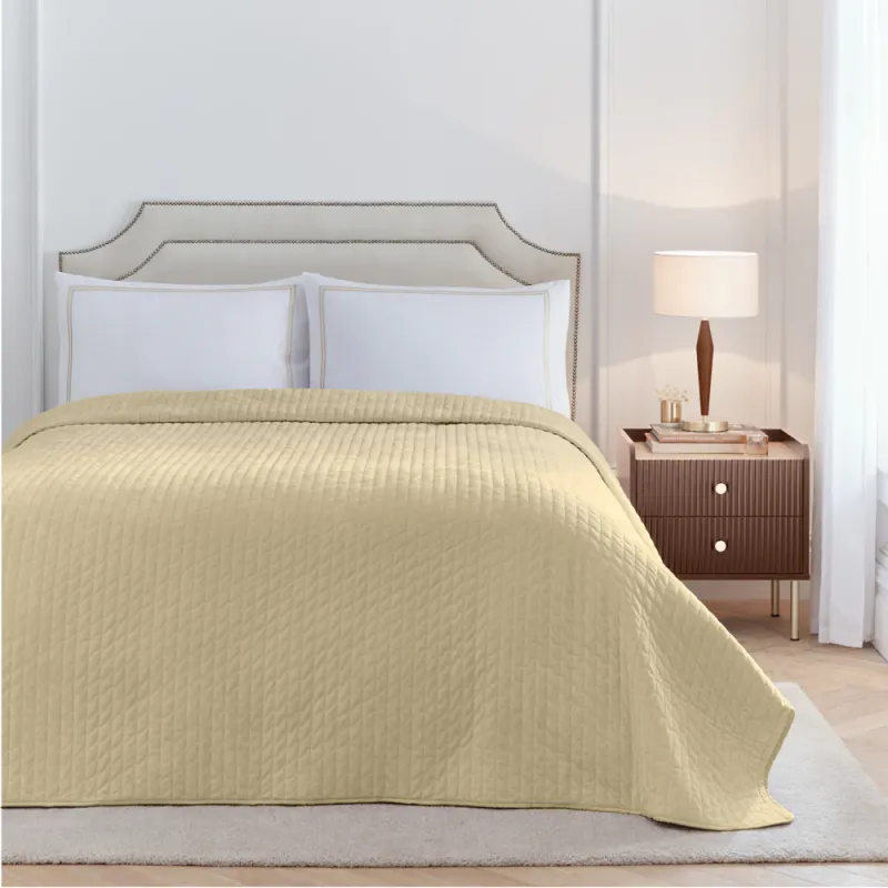 Henley Pin-cord Bedspread Champagne