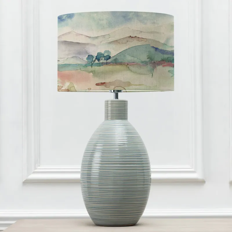 Russet Shores Eva & Epona Complete Table Lamp Duck Egg/Linen