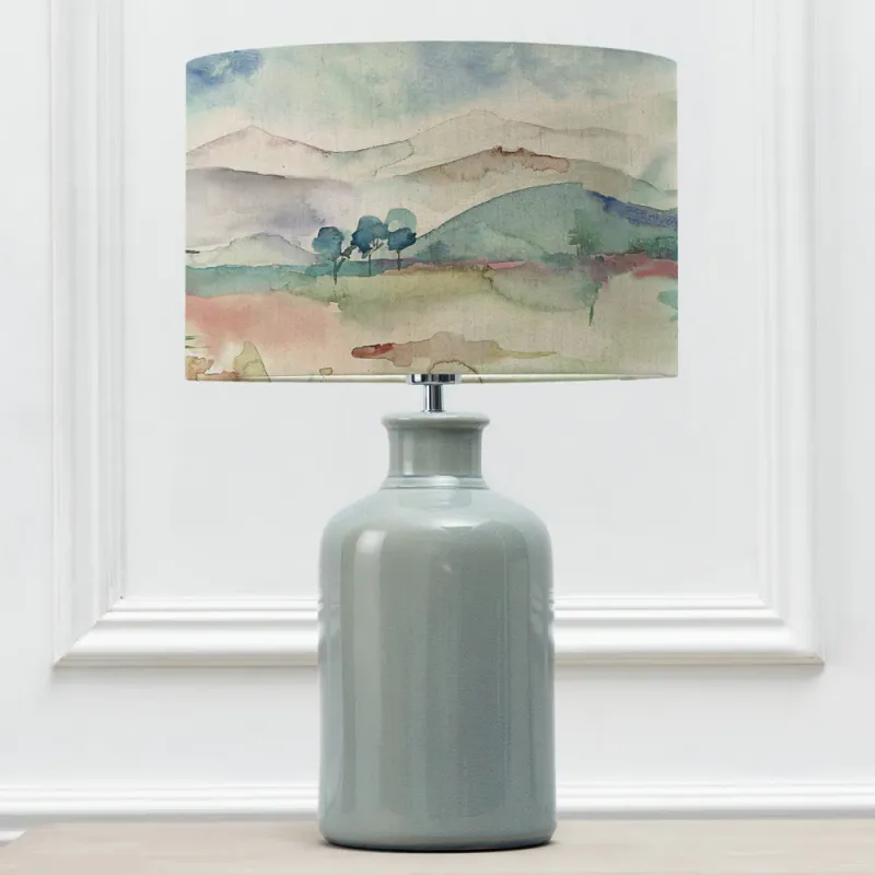Russet Shores Eva & Elspeth Complete Table Lamp Duck Egg/Linen