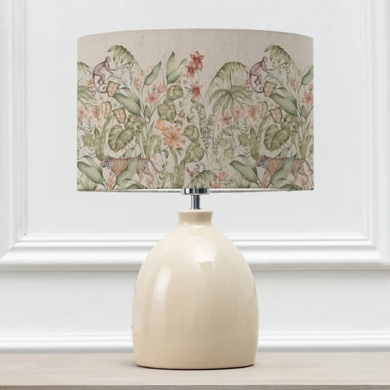 Tropical Utopia Eva & Leura Complete Table Lamp Cream/Multicolour