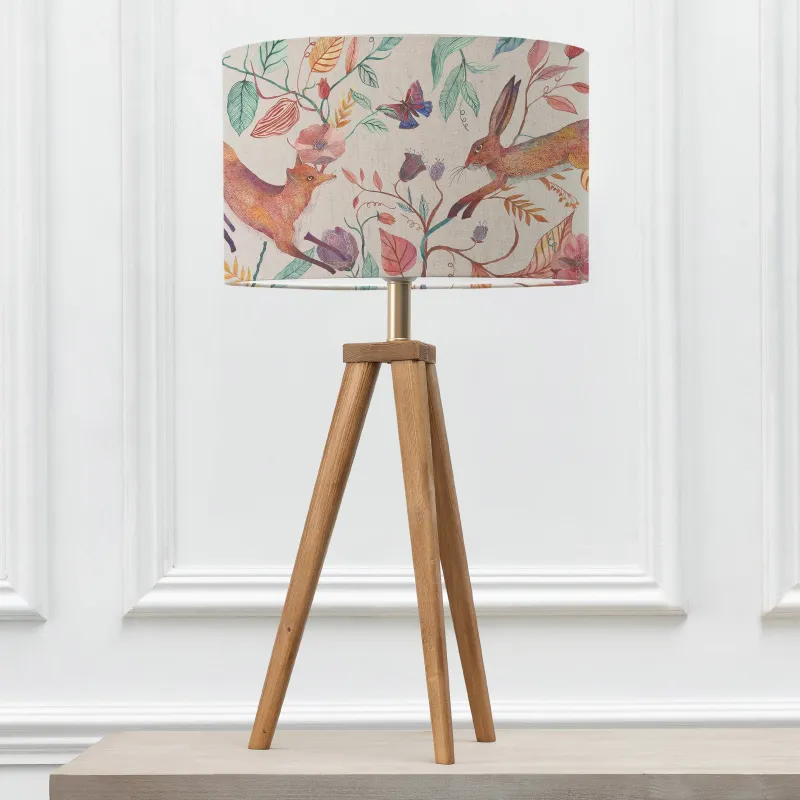 Leaping Into The Fauna Eva & Aratus Complete Table Lamp Nut/Linen