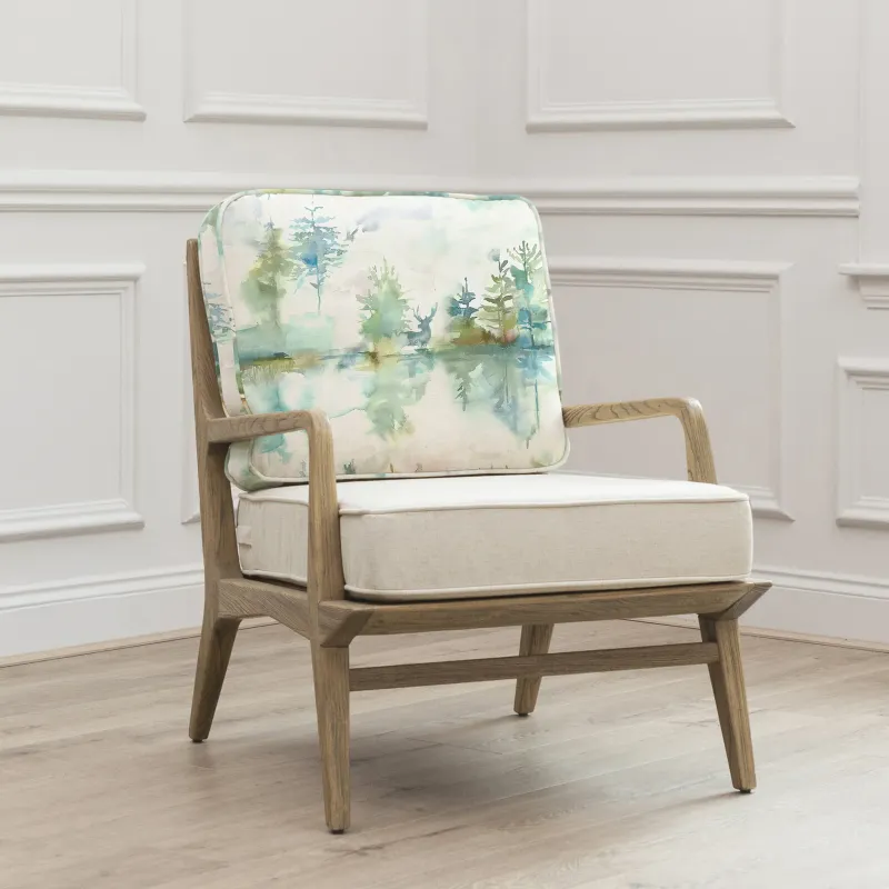 Wilderness Printed Idris Chair Topaz
