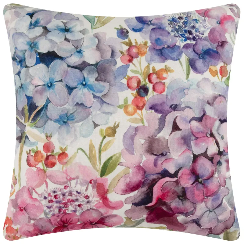 Hydrangea Outdoor Cushion Purple