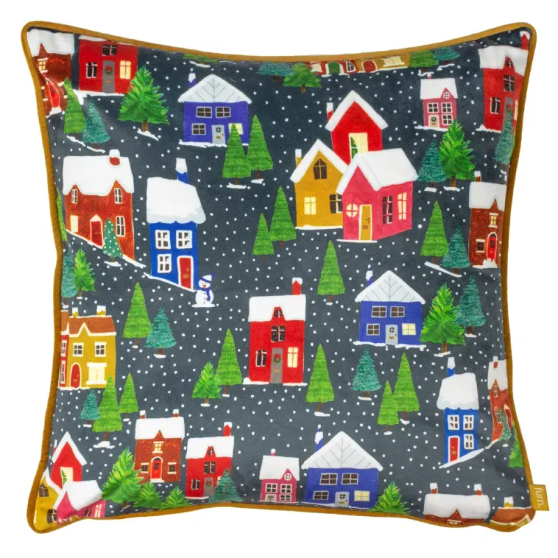 Christmas Together Twilight Town Cushion Multicolour