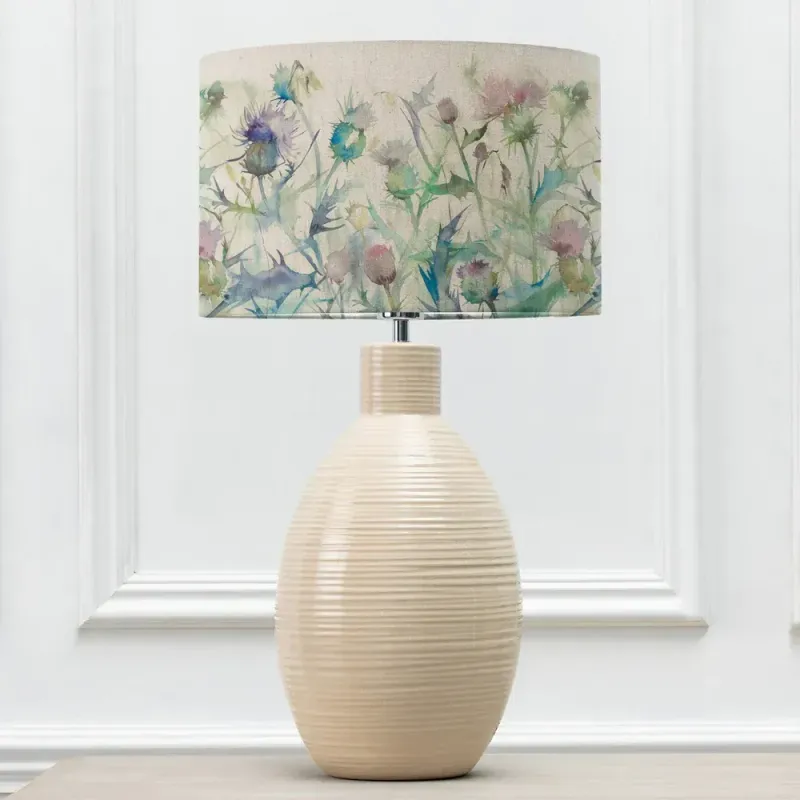 Cirsium Eva & Epona Complete Table Lamp Cream/Damson