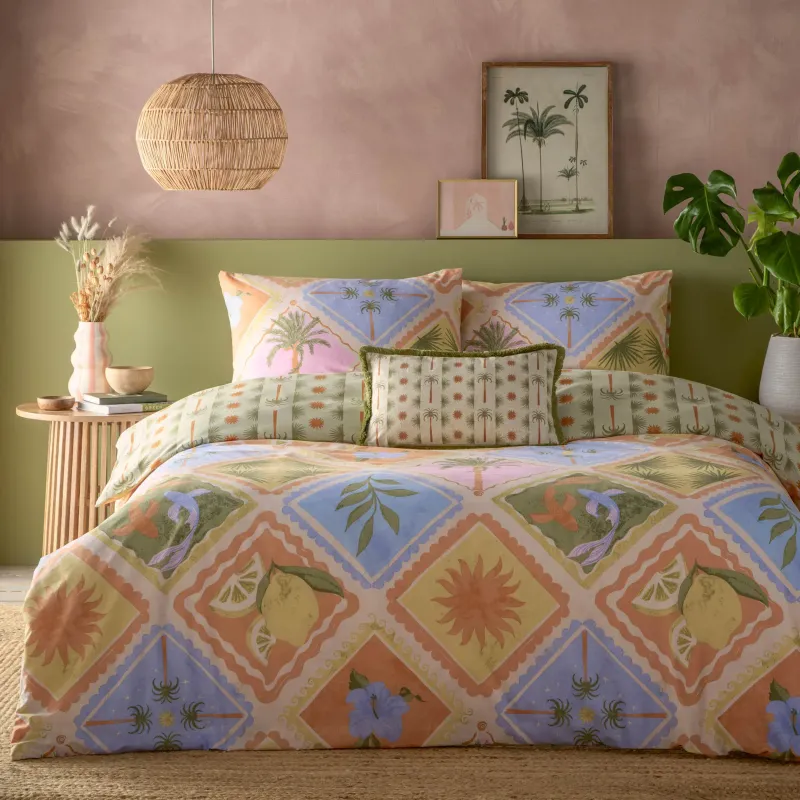 Tropicala Printed Duvet Cover Set Multi