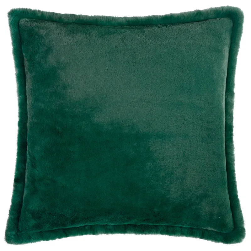 Kallu Faux Fur Cushion Needle Green 45 x 45