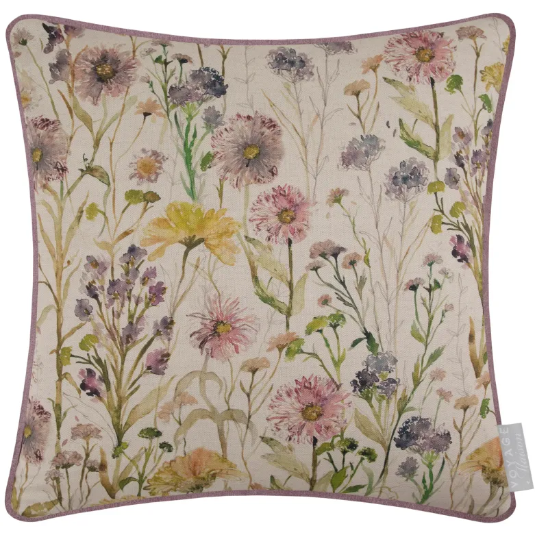 Medmerry Printed Piped Cushion Linen