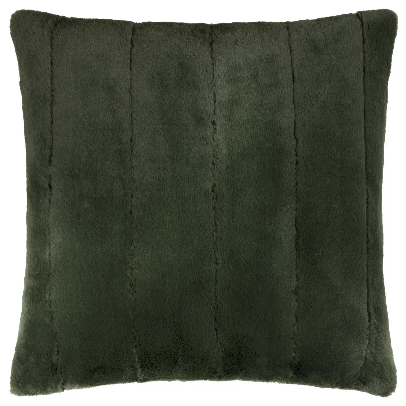Empress Faux Fur Cushion   55 x 55 Pine