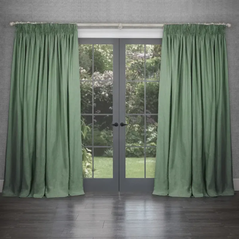 Emilio Woven Pencil Pleat Curtains 90" x 90" 6 Colours