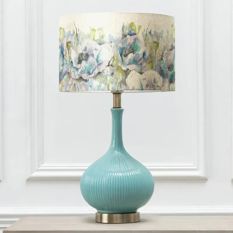 Papavera Eva & Ursula Complete Table Lamp Aqua/Veronica