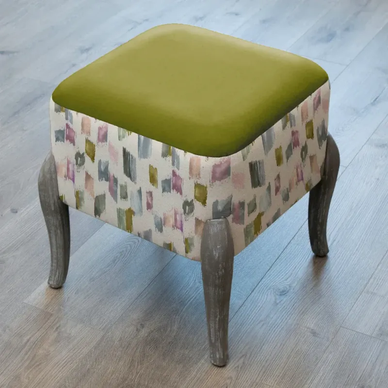 Arwen Printed Ralf Footstool Meadow