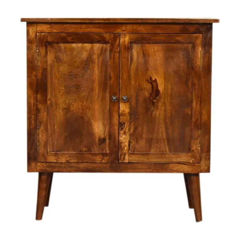 Chestnut Solid Wood Nordic Style Cabinet