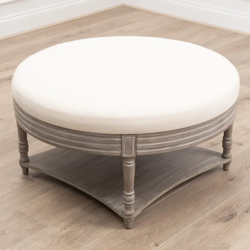 Maurice Storage Footstool Stone