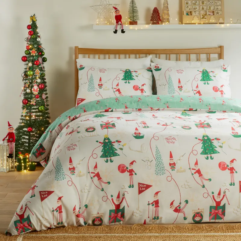 Elfie Duvet Cover Set Cream/Mint