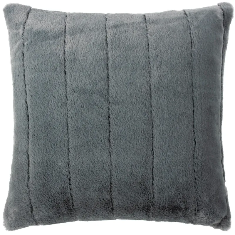 Empress Faux Fur Cushion   55 x 55 Charcoal