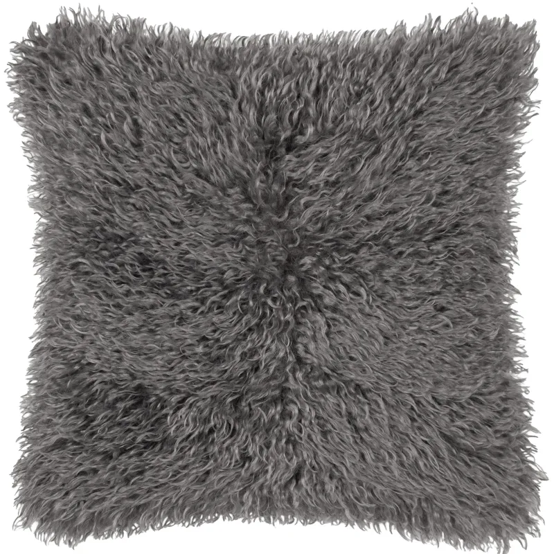 Rowan Faux Fur Cushion Taupe