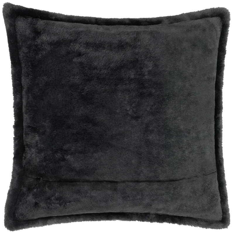 Kallu Faux Fur Cushion Black 55 x 55