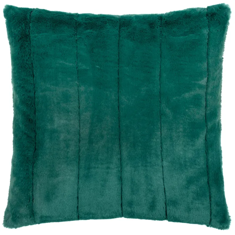 Empress Faux Fur Cushion   45 x 45 Emerald