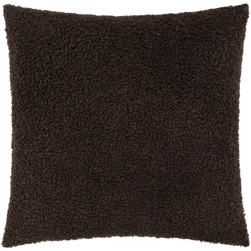 Cabu Textured Boucle Cushion Storm Chocolate 55 x 55