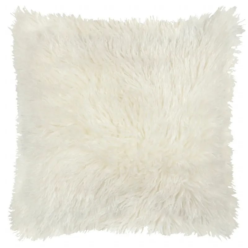 Rowan Faux Fur Cushion Ecru