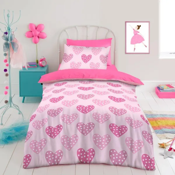 Love Hearts Childrens Duvet Set