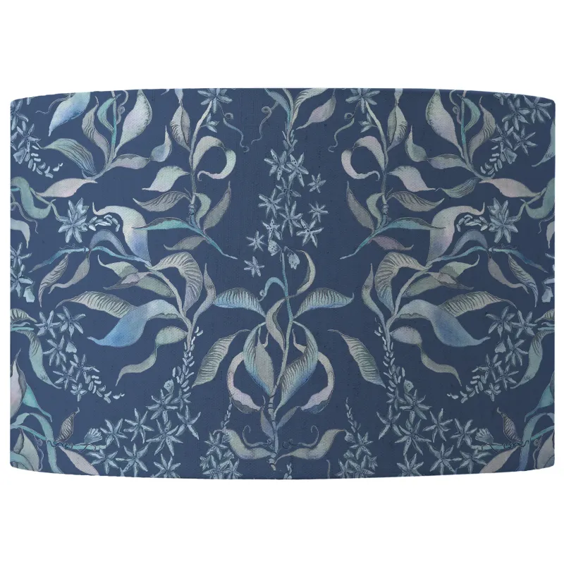 Hettie Eva Printed Lamp Shade Atlas Blue