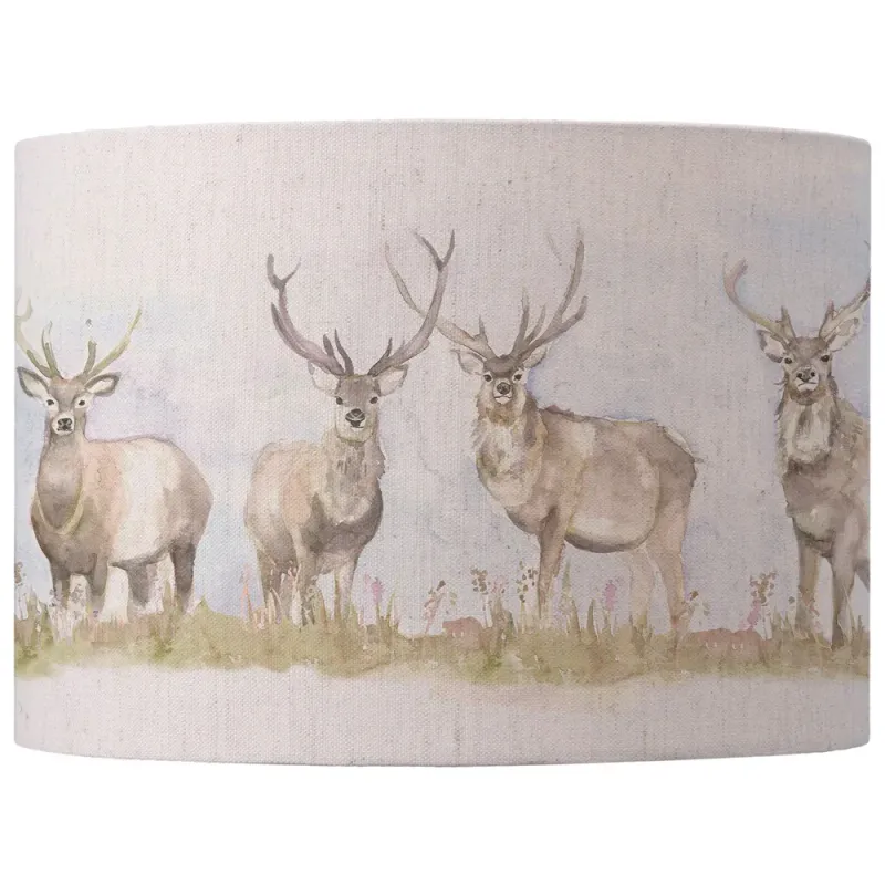 Moorland Stag Eva Lamp Shade Linen